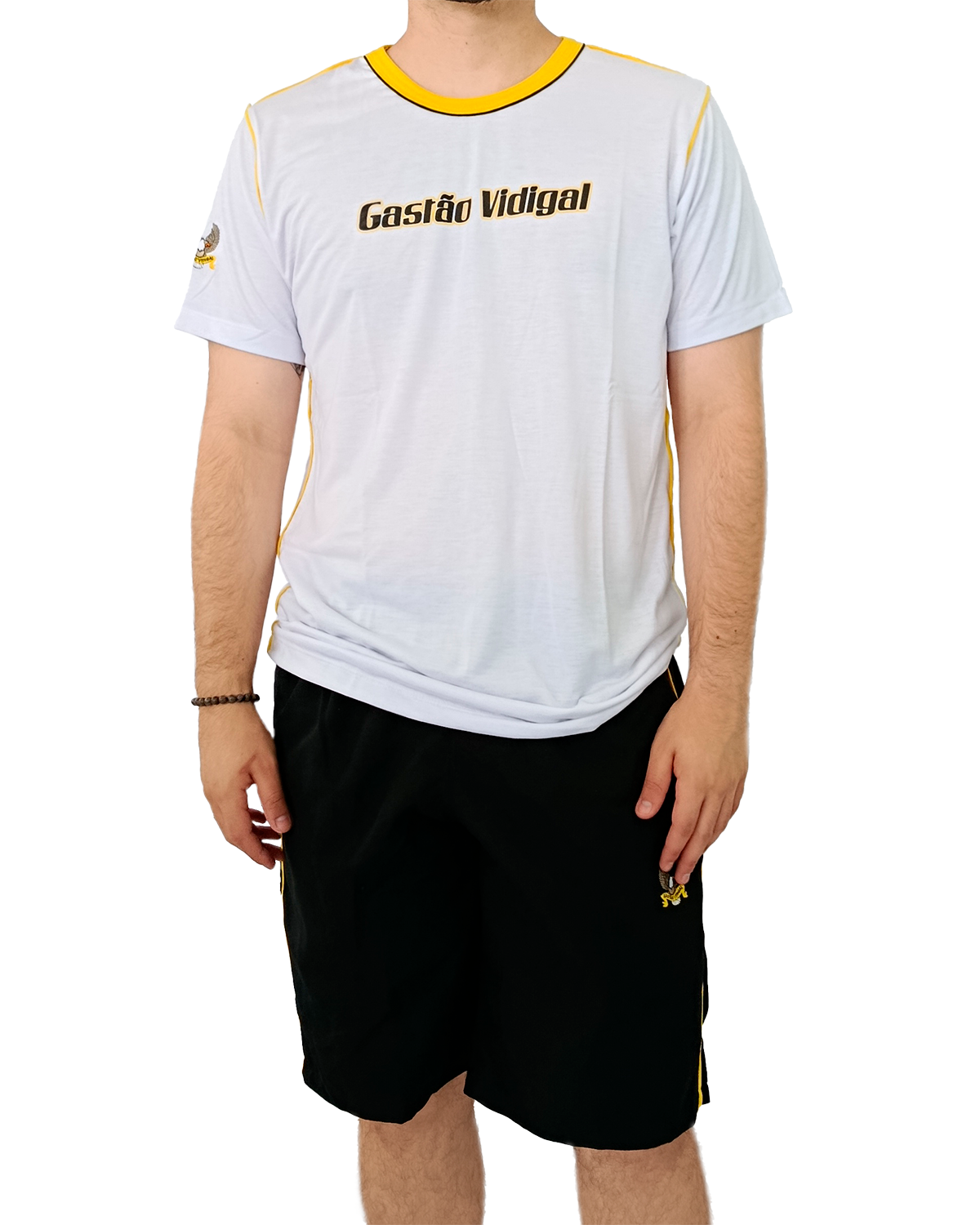 Camiseta Branca / Bermuda Tactel