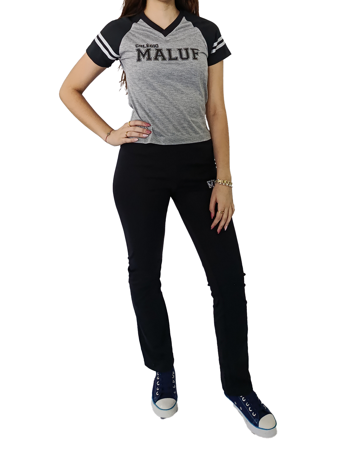 Camiseta Cinza / Calça Bailarina