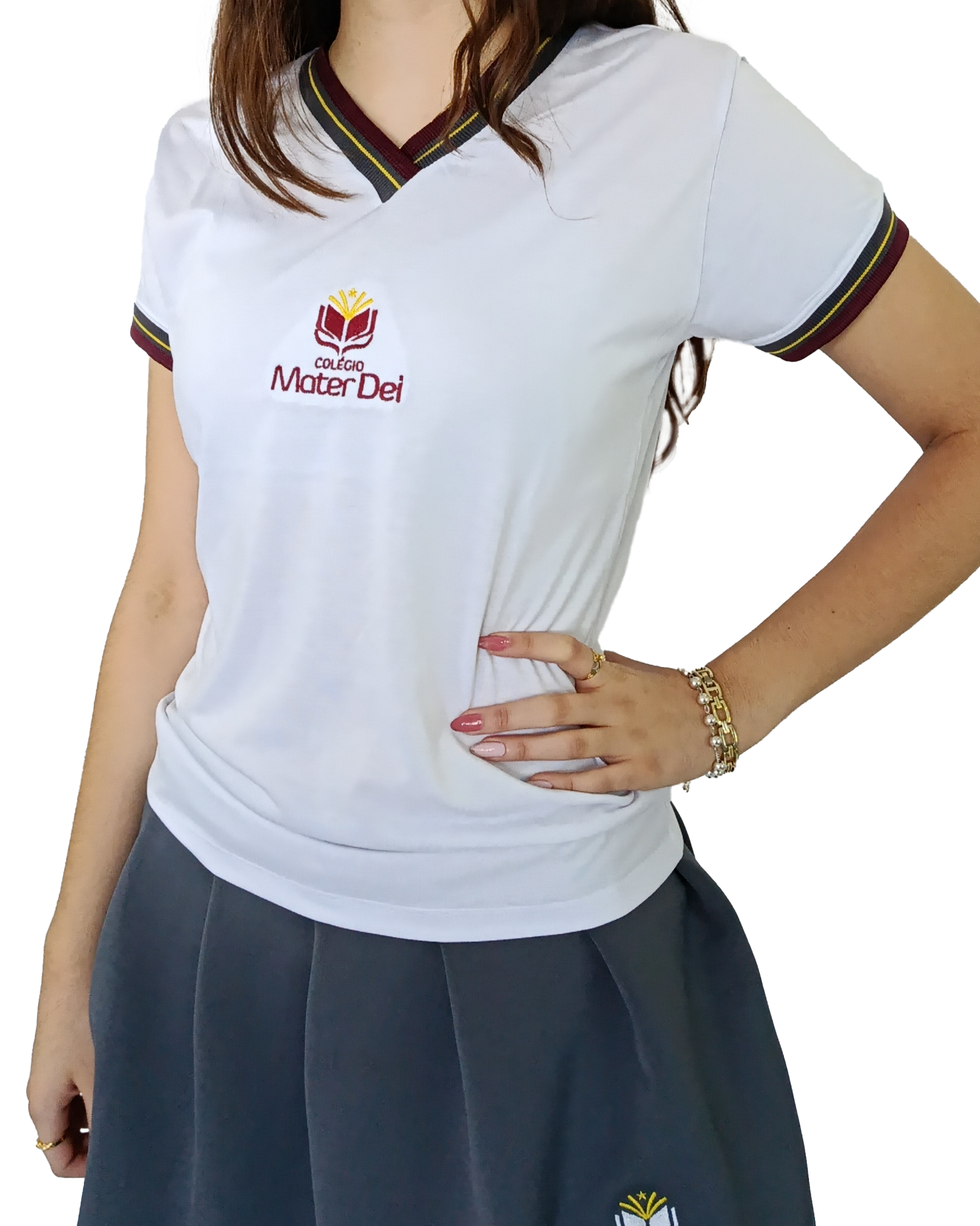 Camiseta Baby Look Branca