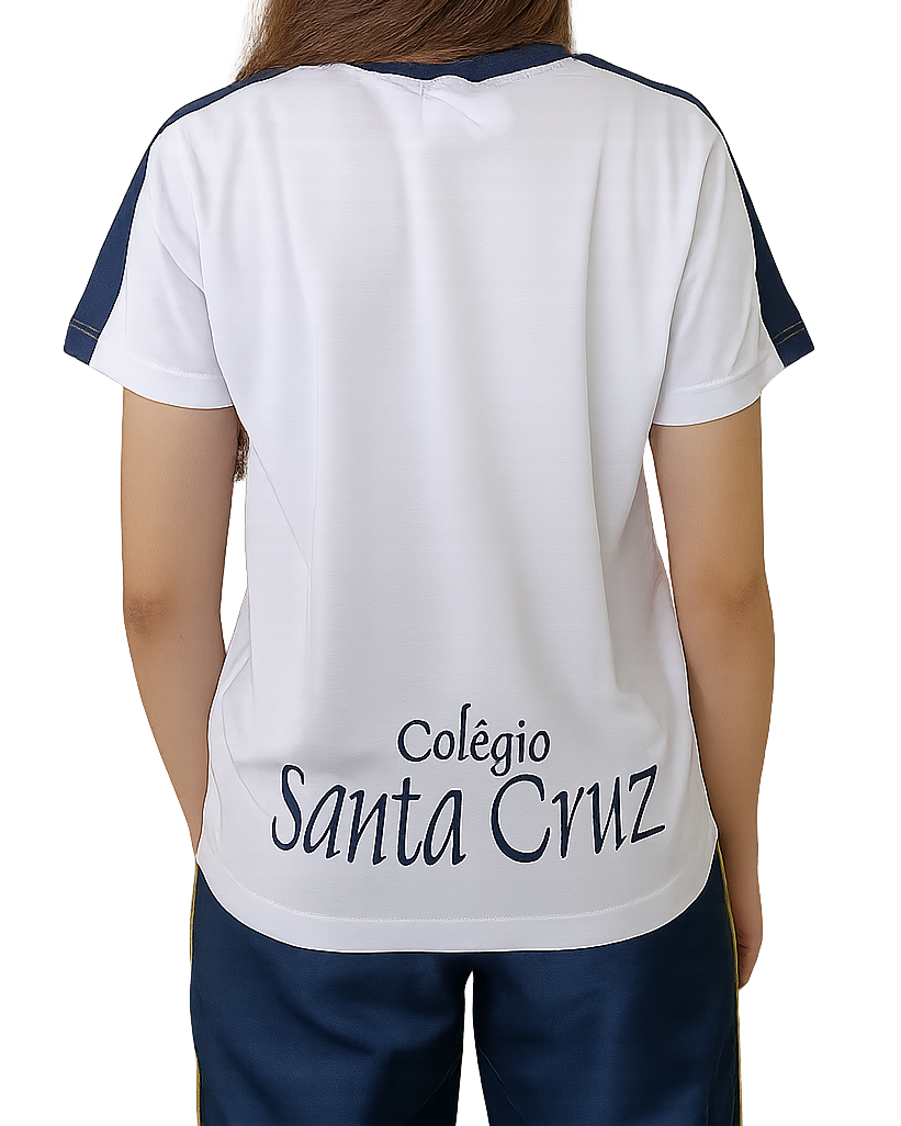 Camiseta Branca Estampa Costas