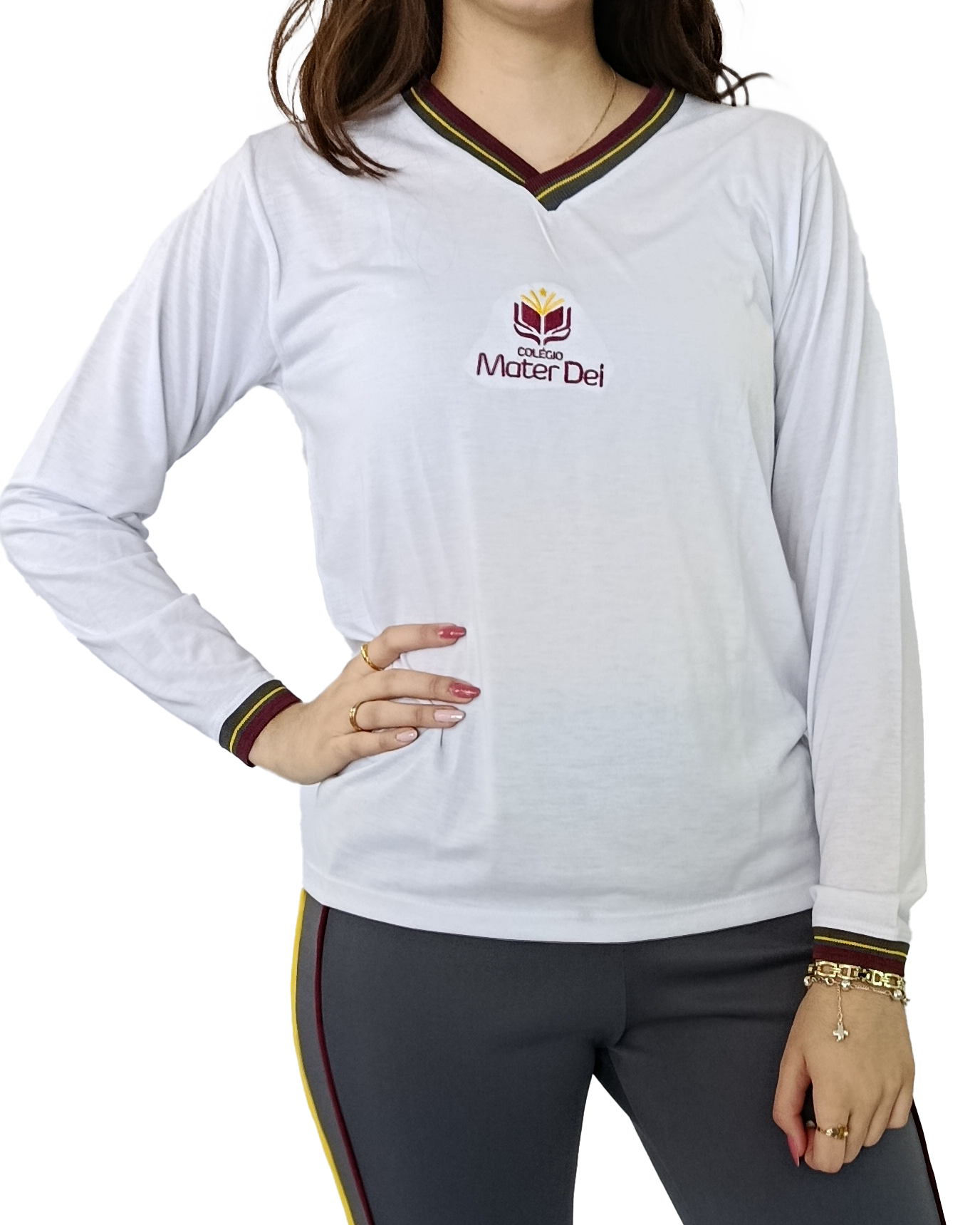 Camiseta Branca Manga Longa