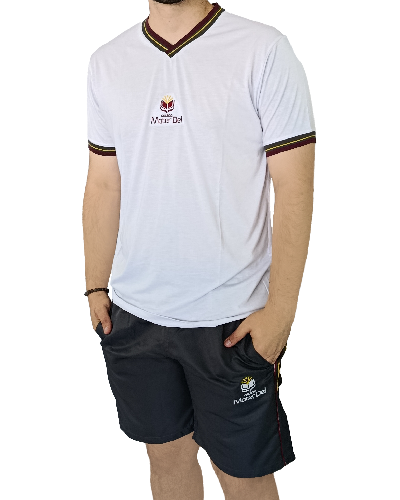 Camiseta Branca / Bermuda Tactel