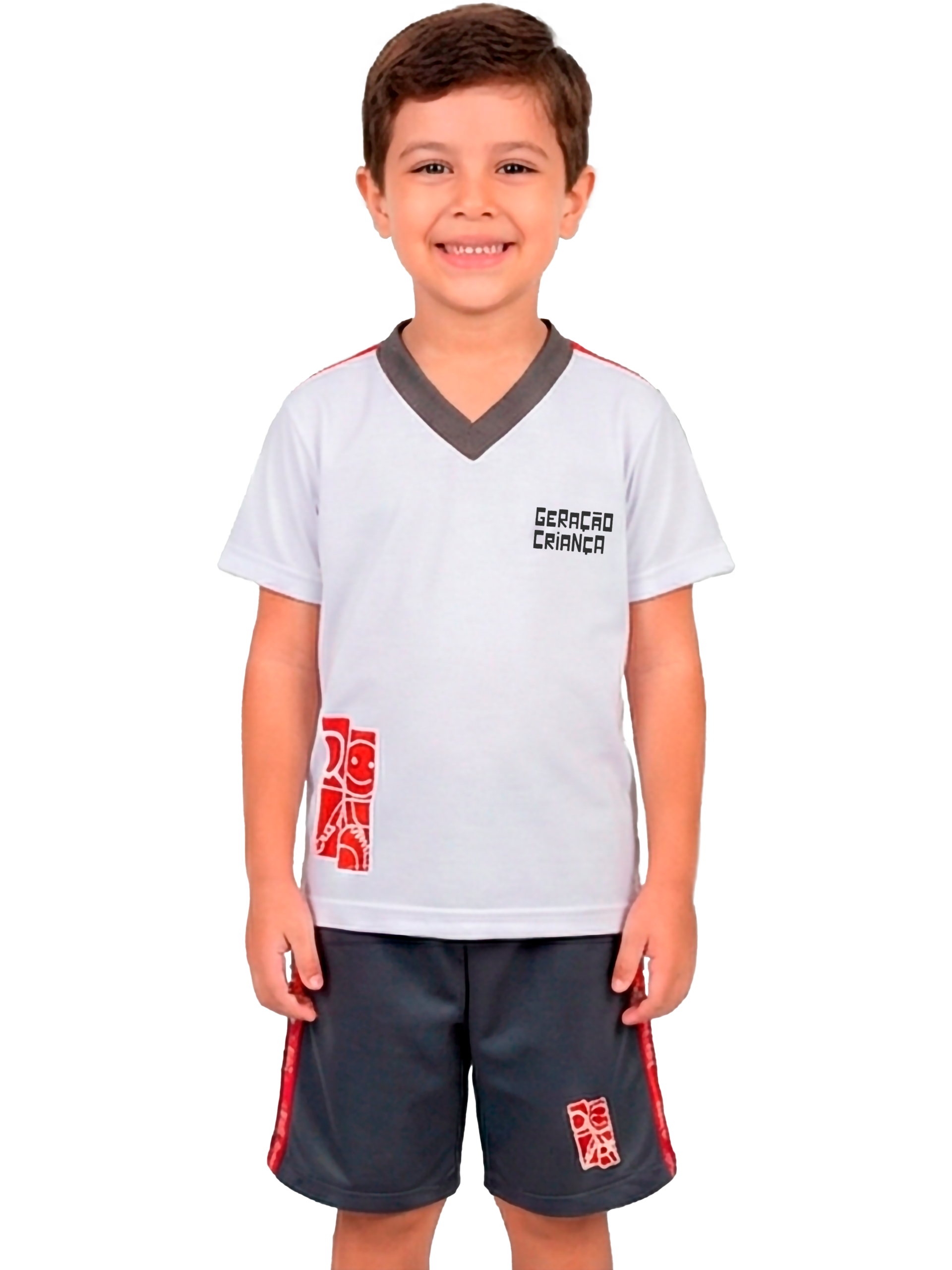 Camiseta Branca e Bermuda Tactel
