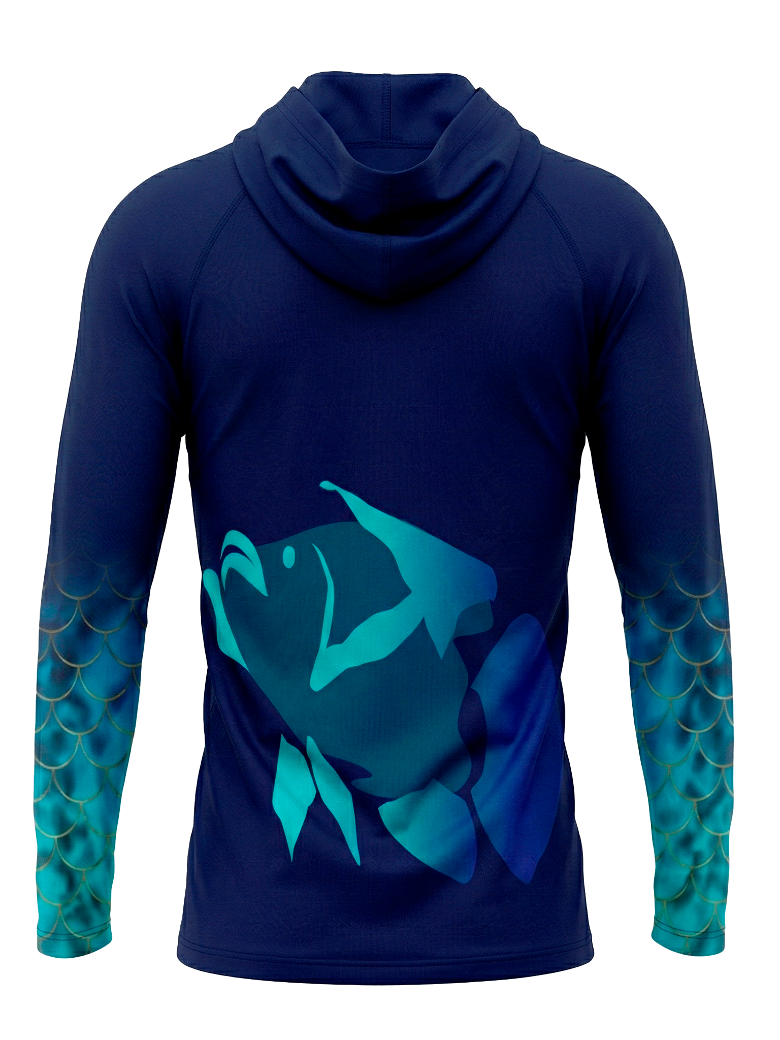 Camisa Pesca com Capuz Costas