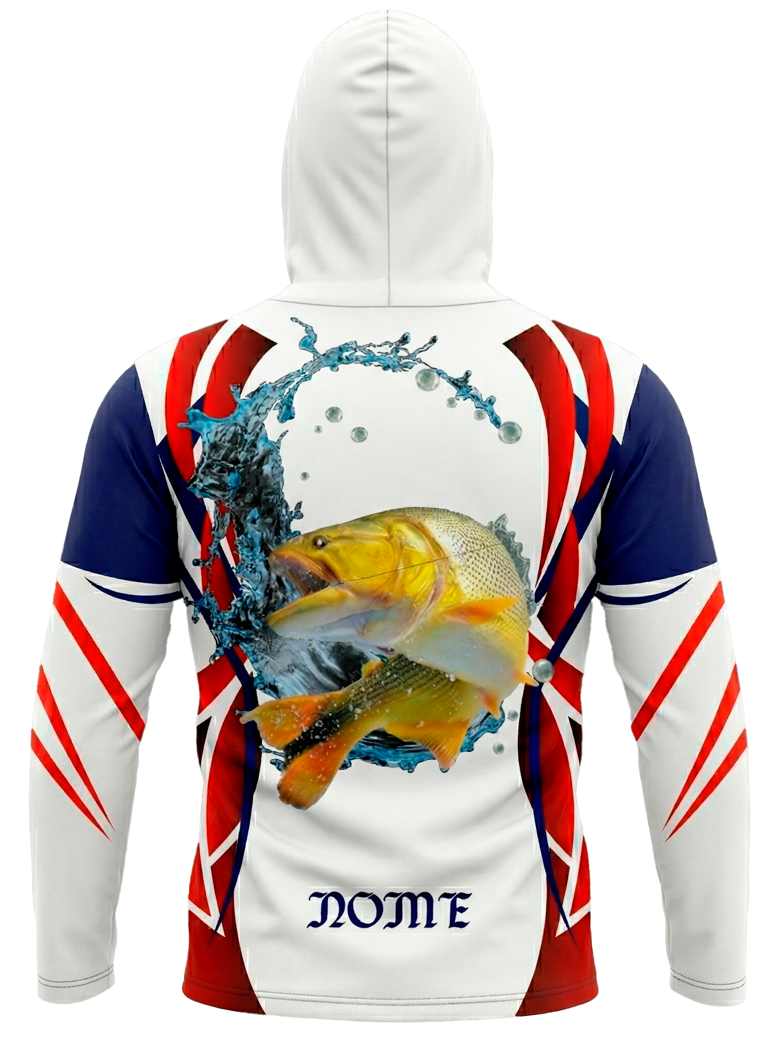 Camisa Pesca com Capuz Costas