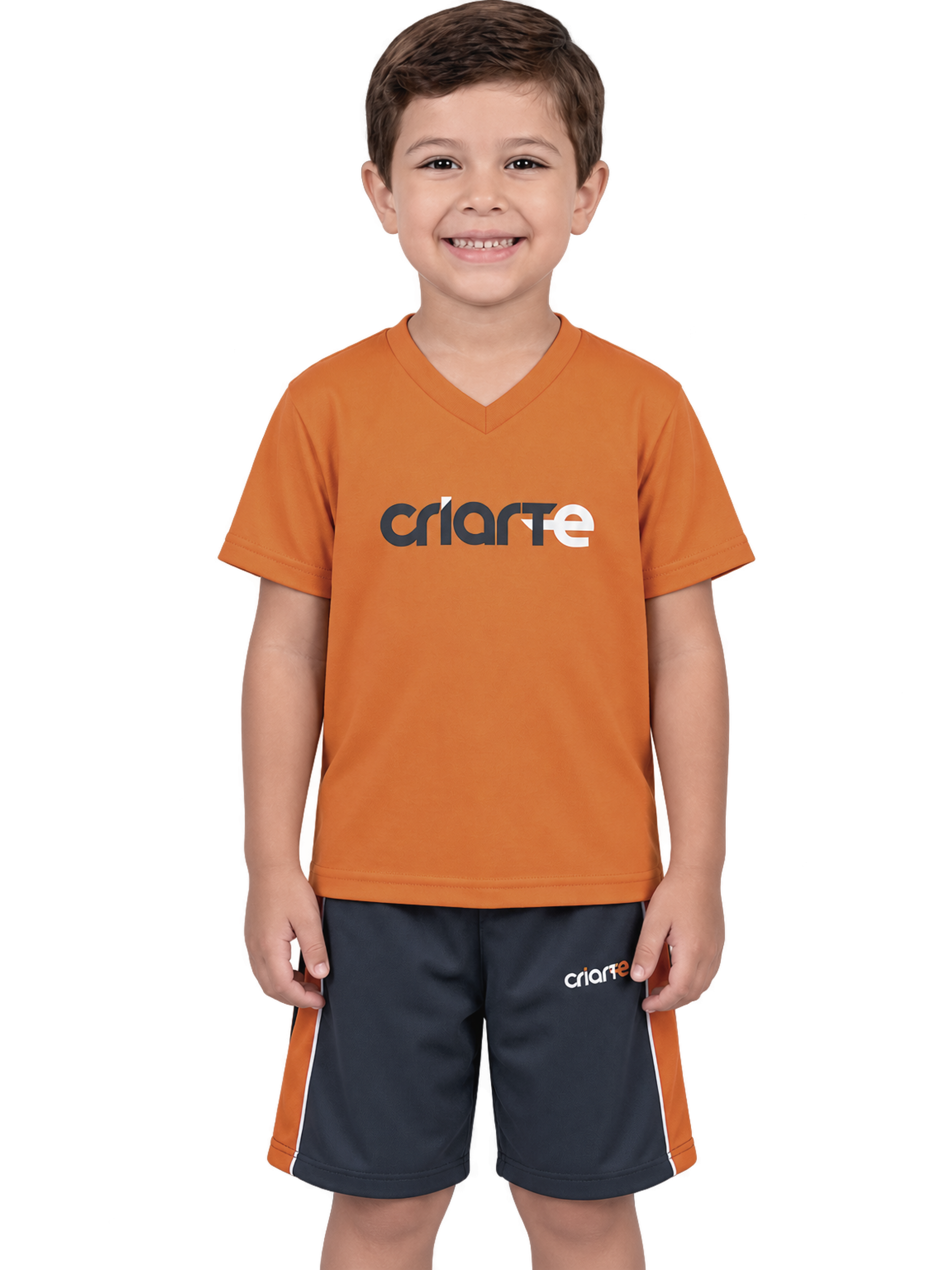 Camiseta Laranja e Bermuda Tactel