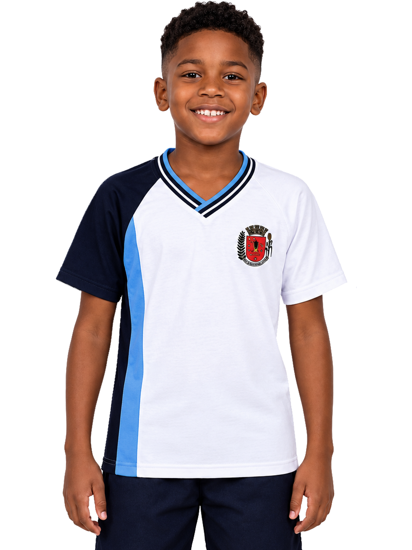 Camiseta PV com Gola de Retilínea